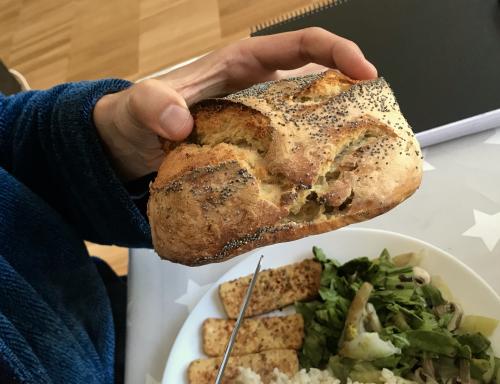 pan chapata saludable para la comida