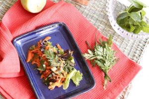 ensalada de artemisa y zanahoria